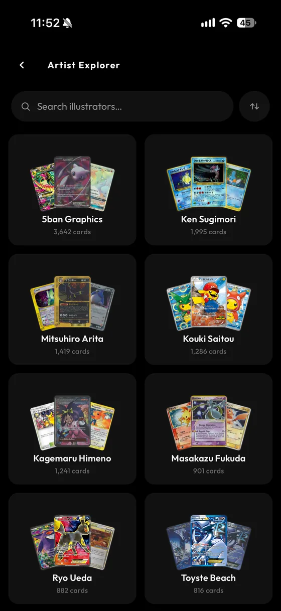 Artist Explorer in The Binder