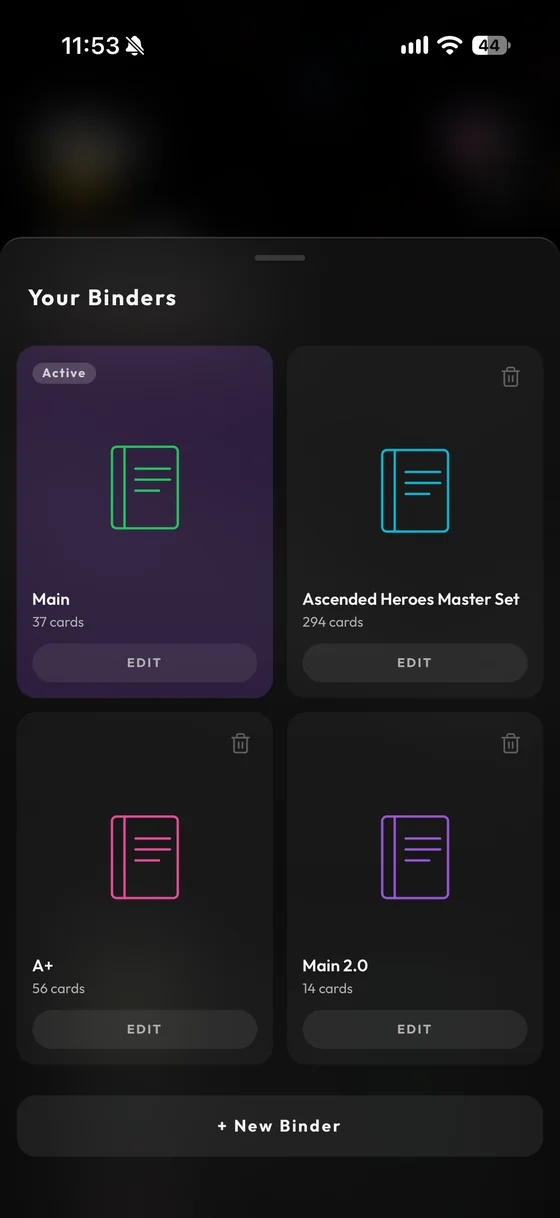 Unlimited binders in The Binder