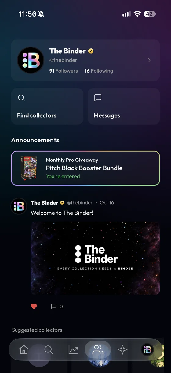 The community screen